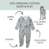 imageHonestBaby Sleep ampamp Play Footed OnePiece Pajama Sleeper 100 Organic Cotton Baby GirlsBaby Zebra Camo