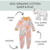imageHonestBaby Sleep ampamp Play Footed OnePiece Pajama Sleeper 100 Organic Cotton Baby GirlsBoumbi Pink Elephant