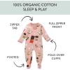 imageHonestBaby Sleep ampamp Play Footed OnePiece Pajama Sleeper 100 Organic Cotton Baby GirlsCoco Smores