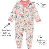 imageHonestBaby Sleep ampamp Play Footed OnePiece Pajama Sleeper 100 Organic Cotton Baby GirlsFlower Power
