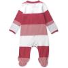 imageHonestBaby Sleep ampamp Play Footed OnePiece Pajama Sleeper 100 Organic Cotton Baby GirlsJumbo Stripe Pink Rose