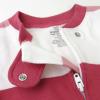 imageHonestBaby Sleep ampamp Play Footed OnePiece Pajama Sleeper 100 Organic Cotton Baby GirlsJumbo Stripe Pink Rose
