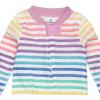 imageHonestBaby Sleep ampamp Play Footed OnePiece Pajama Sleeper 100 Organic Cotton Baby GirlsRainbow Stripe