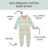 imageHonestBaby Sleep ampamp Play Footed OnePiece Pajama Sleeper 100 Organic Cotton Baby GirlsSeersucker Plaid Fawn