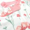 imageHonestBaby Sleep ampamp Play Footed OnePiece Pajama Sleeper 100 Organic Cotton Baby GirlsStrawberry Pink Floral