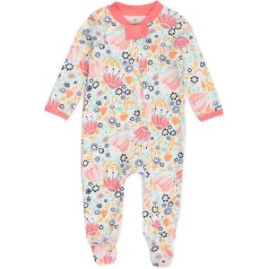 imageHonestBaby Sleep ampamp Play Footed OnePiece Pajama Sleeper 100 Organic Cotton Baby GirlsFlower Power