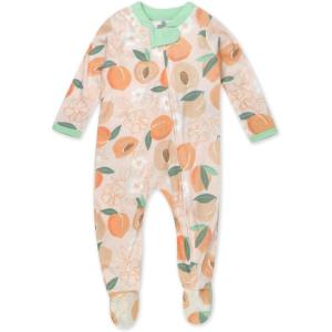 imageHonestBaby Sleep ampamp Play Footed OnePiece Pajama Sleeper 100 Organic Cotton Baby GirlsJust Peachy