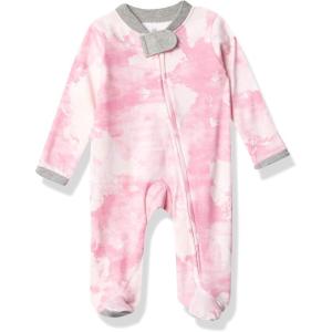 imageHonestBaby Sleep ampamp Play Footed OnePiece Pajama Sleeper 100 Organic Cotton Baby GirlsRose Color World