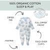 imageHonestBaby Sleep ampamp Play Footed OnePiece Pajama Sleeper 100 Organic Cotton Baby BoysBlow Fish