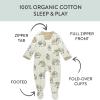 imageHonestBaby Sleep ampamp Play Footed OnePiece Pajama Sleeper 100 Organic Cotton Baby BoysCamo Hog