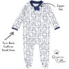 imageHonestBaby Sleep ampamp Play Footed OnePiece Pajama Sleeper 100 Organic Cotton Baby BoysCompass
