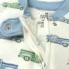 imageHonestBaby Sleep ampamp Play Footed OnePiece Pajama Sleeper 100 Organic Cotton Baby BoysFarm Fleet