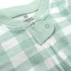 imageHonestBaby Sleep ampamp Play Footed OnePiece Pajama Sleeper 100 Organic Cotton Baby BoysGreen Check