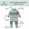 imageHonestBaby Sleep ampamp Play Footed OnePiece Pajama Sleeper 100 Organic Cotton Baby BoysJumbo Stripe Sage