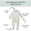 imageHonestBaby Sleep ampamp Play Footed OnePiece Pajama Sleeper 100 Organic Cotton Baby BoysLight Zanzibar Zebra
