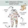 imageHonestBaby Sleep ampamp Play Footed OnePiece Pajama Sleeper 100 Organic Cotton Baby BoysLion