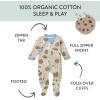 imageHonestBaby Sleep ampamp Play Footed OnePiece Pajama Sleeper 100 Organic Cotton Baby BoysMilk N Cookies