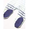 imageHonestBaby Sleep ampamp Play Footed OnePiece Pajama Sleeper 100 Organic Cotton Baby BoysRainbow Stripe Blues