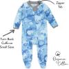 imageHonestBaby Sleep ampamp Play Footed OnePiece Pajama Sleeper 100 Organic Cotton Baby BoysWatercolor World