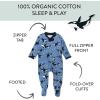 imageHonestBaby Sleep ampamp Play Footed OnePiece Pajama Sleeper 100 Organic Cotton Baby BoysWhales