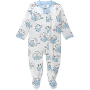 imageHonestBaby Sleep ampamp Play Footed OnePiece Pajama Sleeper 100 Organic Cotton Baby BoysBlow Fish
