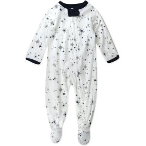 imageHonestBaby Sleep ampamp Play Footed OnePiece Pajama Sleeper 100 Organic Cotton Baby BoysJumbo Twinkle Star Navy