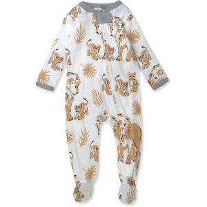 imageHonestBaby Sleep ampamp Play Footed OnePiece Pajama Sleeper 100 Organic Cotton Baby BoysLion