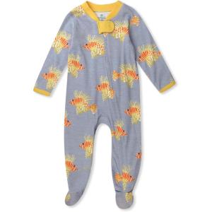 imageHonestBaby Sleep ampamp Play Footed OnePiece Pajama Sleeper 100 Organic Cotton Baby BoysLionfish