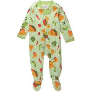 imageHonestBaby Sleep ampamp Play Footed OnePiece Pajama Sleeper 100 Organic Cotton Baby BoysTaco Time
