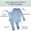 imageHonestBaby Baby and Toddler 4Piece 100 Organic Cotton Pajama SleepwearJumbo Floral Lilac
