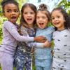imageHonestBaby Baby and Toddler 4Piece 100 Organic Cotton Pajama SleepwearJumbo Floral Lilac