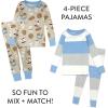 imageHonestBaby Baby and Toddler 4Piece 100 Organic Cotton Pajama SleepwearMilk N Cookies