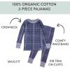 imageHonestBaby Baby and Toddler 4Piece 100 Organic Cotton Pajama SleepwearPurple Plaid