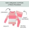 imageHonestBaby Baby and Toddler 4Piece 100 Organic Cotton Pajama SleepwearStrawberry Slice