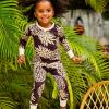 imageHonestBaby Baby and Toddler 4Piece 100 Organic Cotton Pajama SleepwearTropical Black Pineapple