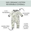 imageHonestBaby unisexbaby Reversible Coverall Organic CottonPaw Leaves