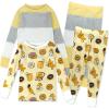 imageHonestBaby Baby and Toddler 4Piece 100 Organic Cotton Pajama SleepwearSweet Banana