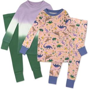 imageHonestBaby Baby and Toddler 4Piece 100 Organic Cotton Pajama SleepwearDinoland