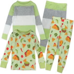 imageHonestBaby Baby and Toddler 4Piece 100 Organic Cotton Pajama SleepwearTaco Time