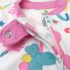 imageHonestBaby Baby Girls 100 Organic Cotton NonSlip Footed OnePiece Sleeper ZipFront PajamasBirthday Bash Pinks