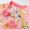 imageHonestBaby Baby Girls 100 Organic Cotton NonSlip Footed OnePiece Sleeper ZipFront PajamasBreakfast Bonanza