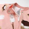 imageHonestBaby Baby Girls 100 Organic Cotton NonSlip Footed OnePiece Sleeper ZipFront PajamasCoco Smores