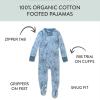 imageHonestBaby Baby Girls 100 Organic Cotton NonSlip Footed OnePiece Sleeper ZipFront PajamasJumbo Floral Lilac