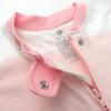 imageHonestBaby Baby Girls 100 Organic Cotton NonSlip Footed OnePiece Sleeper ZipFront PajamasJumbo Ombre Stripe Strawberry Cream