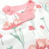 imageHonestBaby Baby Girls 100 Organic Cotton NonSlip Footed OnePiece Sleeper ZipFront PajamasJumbo Ombre Stripe Strawberry Cream