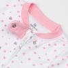 imageHonestBaby Baby Girls 100 Organic Cotton NonSlip Footed OnePiece Sleeper ZipFront PajamasLove Dot