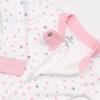 imageHonestBaby Baby Girls 100 Organic Cotton NonSlip Footed OnePiece Sleeper ZipFront PajamasLove Dot