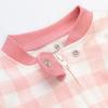 imageHonestBaby Baby Girls 100 Organic Cotton NonSlip Footed OnePiece Sleeper ZipFront PajamasPink Check