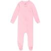 imageHonestBaby Baby Girls 100 Organic Cotton NonSlip Footed OnePiece Sleeper ZipFront PajamasRainbow Stripe