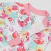 imageHonestBaby Baby Girls 100 Organic Cotton NonSlip Footed OnePiece Sleeper ZipFront PajamasRose Blossom